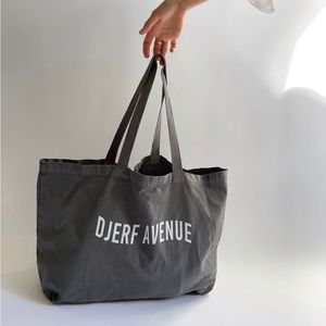 REPOST Djerf Avenue Tote Bag Washed Out Black